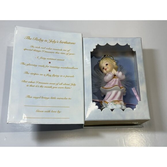 Little Miracles Figurine Marie Osmond July Angel Collectible Hand-Painted - Picture 3 of 5